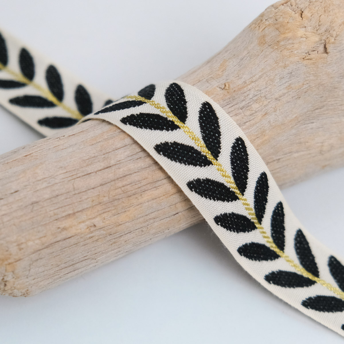 25 mm breites schwarzes Epi-Band – Maison Klem